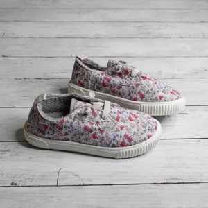 Blowfish Girl Canvas Sneakers Toddler Size 10 Gray Pink Purple Floral